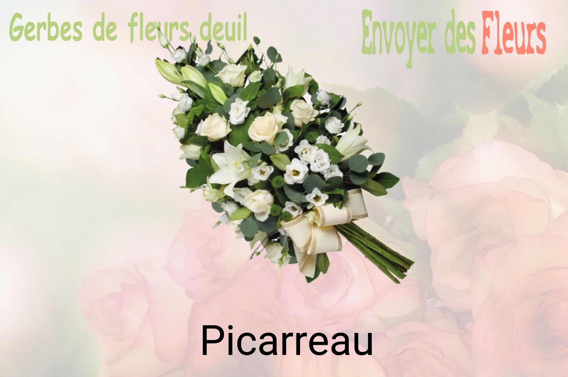 Gerbe de fleurs de deuil livrée à Picarreau